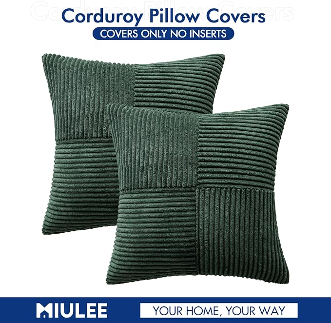 MIULEE Army Green Decorative Throw Pillow Covers - Image 6