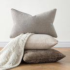 MIULEE Decorative Brown Euro Sham Pillow Covers 24x24 Inch 2 Pack | Modern Boho - Image 4