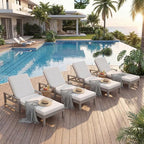 Outdoor Chaise Lounge Chair Set of 4, Patio Chaise Lounge Recliner by OwnMidcenzarQuality