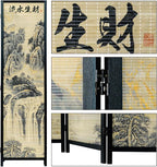 MyGift 4 Panel Folding Room Divider, 6FT Bamboo Privacy Screen - Image 4