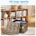 AmasSmile Storage Ottoman Folding Foot Rest Stool - Image 4