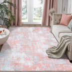 Aelenmu 5x7 Area Rugs for Living Room Bedroom Dining Room Washable Pink | Soft by Aelenmu