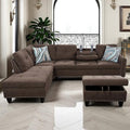 97.5" L Shaped Couch Set Linen, Modular Sectional Couches by Topcomfy
