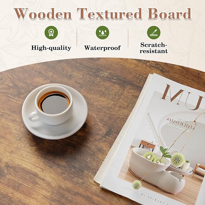 OLIXIS Wooden Coffee Table, Lift Top Coffee Table - Image 4