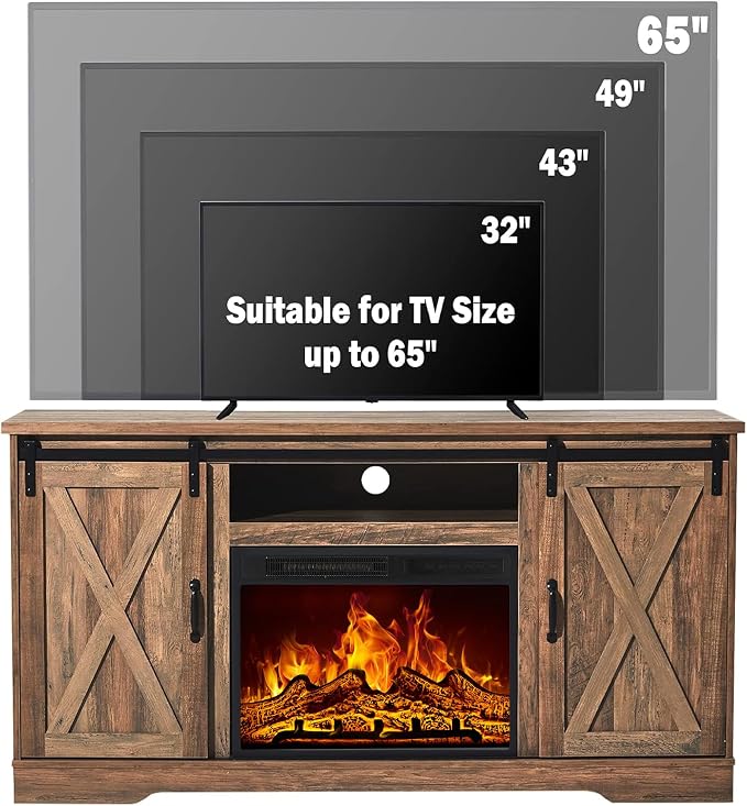 AMERLIFE 59" Fireplace TV Stand - Image 4