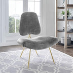 Modern Contemporary Urban Living Room Lounge Club Lobby Accent Chair, Metal - Image 6