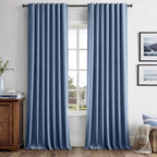 MIULEE 100% Blackout Linen Curtains by MIULEE