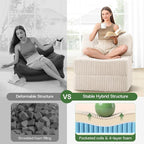 Convertible 4-in-1 Folding Sofa Bed Pocket Coils+Foam Fill Medium Support - Image 4