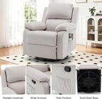 Korser Recliner Chair, 360 Swivel Rocker Chair - Image 8