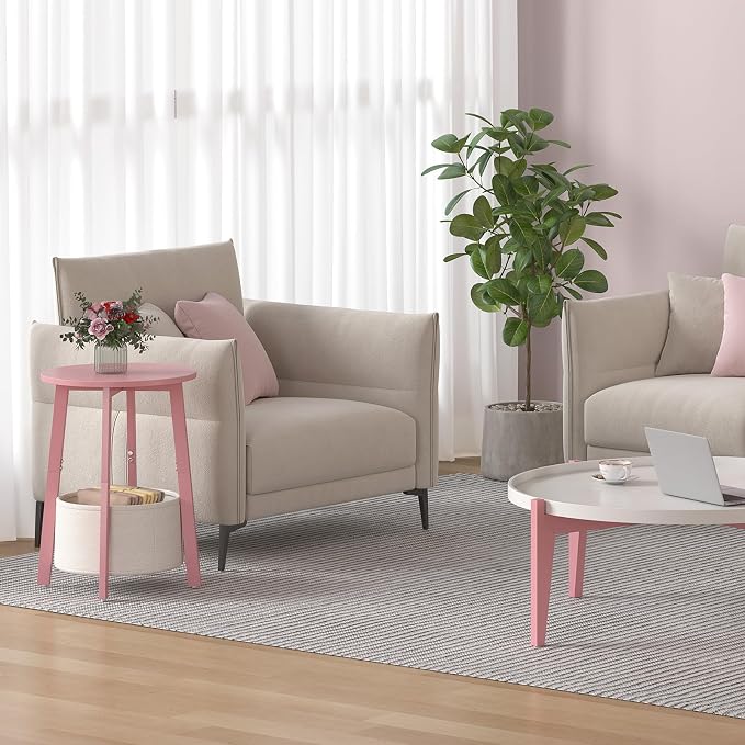 sthmec Small Round Side End Table - Image 5