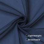 Blue Sheer Curtains 36 Inches 2 Panels Set - Image 3