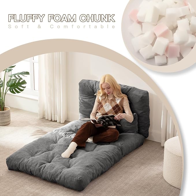 Folding Sofa Bed, Convertible Sleeper Chair - Image 7