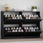 BORNOON Shoe Cabinet with 4 Flip Drawers, Narrow Hidden Shoe Storage Cabinet by BORNOON