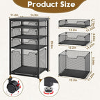 Sbanmao Rolling File Cart with 4 Storage Drawers, Mobile File Cabinet with - Image 2