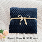 BEDELITE Navy Queen Blanket for Bed, Soft Cozy Gifts for Women, 90 * 90 | 3D - Image 3