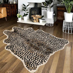 Leopard Print Rug, Large Cheetah Rug 6.2x8 Feet Soft Faux Animal Print Carpet - Image 5