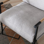 Ya-Home Mid-Century Accent Chair, Soft Armchair Chenille Fabric Lounge Chair - Image 4