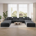 Novilla 141" Modular Sectional Sofa, Modern Cloud Sectional Couch by Novilla