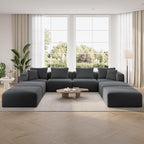 Novilla 141" Modular Sectional Sofa, Modern Cloud Sectional Couch by Novilla