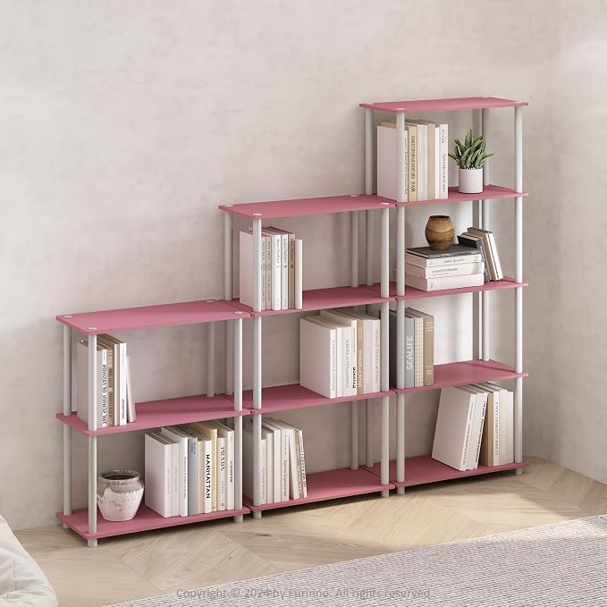 Furinno Turn-N-Tube Book Shelf, 3-Tier Bookshelf, Bookcase - Image 2