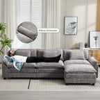 Oprisen 120" Modular Sectional Sofa, Comfy Cloud Couch Sectional Sofa - Image 5