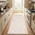 GarveeHome 2.5x8 Checkered Kitchen Runner Rug by GarveeHome