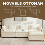113” Modular Sectional Sofa, L Shaped Cloud Couch - Image 5