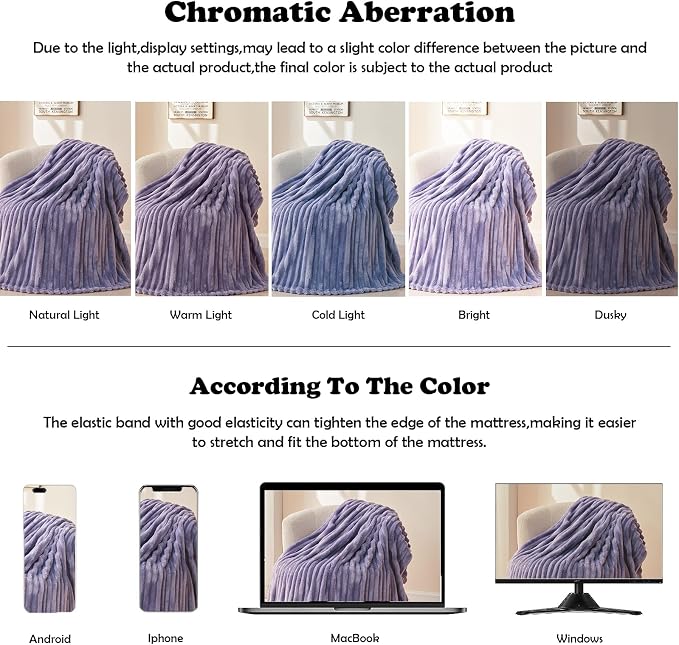 NEWCOSPLAY Fleece Ribbed Cozy Twin Blanket - Image 6