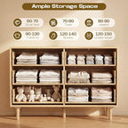 FUQARHY 6 Drawer Dresser Rattan Dresser Modern Chest - Image 4
