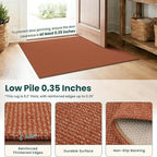 KOZYFLY Woven 2x5 Entry Runner Rug, Washable Runners - Image 4