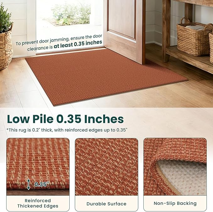 KOZYFLY Washable 4x6 Entry Woven Area Rug, Braided Throw Rugs - Image 4