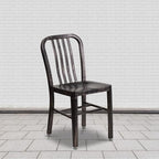 Flash Furniture Gael Commercial Grade 2 Pack Black-Antique Gold Metal - Image 2