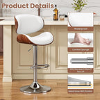 YaFiti Bar Stools Modern Swivel Bar Chairs, Barstools Counter Height - Image 5