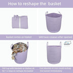 XUANGUO Cotton Rope Laundry Basket Hamper - Image 7