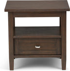 SIMPLIHOME Warm Shaker Solid Wood 20 inch Wide Transitional-Style End Tables in - Image 3