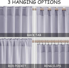 Lavender Purple Linen Curtains 90 Inches Long - Image 2