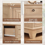 Joaxswe Farmhouse 4 Drawer Dresser - Image 7