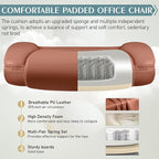 Leather Office Chair, PU Home Computer Desk Chairs - Image 5