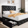Allewie Upholstered Queen Size Platform Bed Frame by Allewie