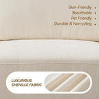 143.8" Modular Sectional Sofa Modern Chenille U Shaped Couch - Image 9