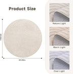 Pauwer 4ft Area Rugs for Living Room, Modern Non Slip Washable Rug, Soft Fluffy - Image 2