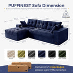 MAXYOYO 104" L Shaped Modular Sectional Sofa - Image 2