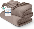 Bedsure GentleSoft Fleece Blankets Twin Size Mocha Brown by Unknown