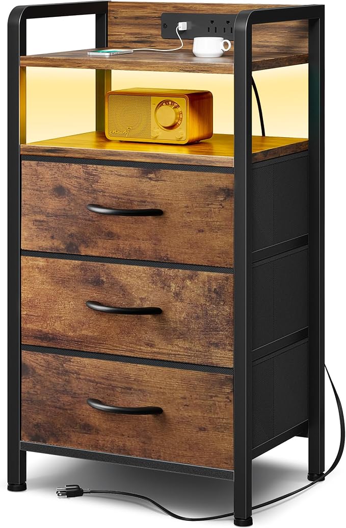 Lazzanto Night Stand Bedside Table Bedroom by Lazzanto