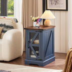 Joaxswe Farmhouse 14'' Side End Table Set of 2, Narrow Night Stand - Image 7