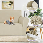 ZNSAYOTX Super Stretch Chair Slipcover, New Striped Sofa Chair Covers - Image 4