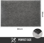Sturdy Front Door Mat, Absorbent Muddy Dirt Resist Welcome Door Mats Outdoor - Image 2