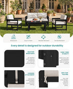SERWALL 2 Pieces Single Cushioned Sofa Armchair - Image 4