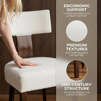 Mid Century Modern Dining Chairs, Farmhouse Velvet Upholstered Accent Chair - Image 6