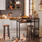 Bestier Bar Table and Chair Set, Expandable Dining Table - Image 5